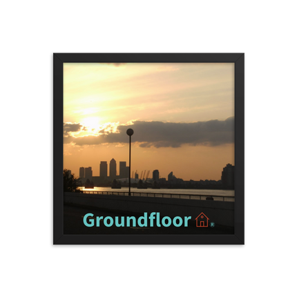 Majestic Sunset Framed photo paper poster with Groundfloor with House Logo