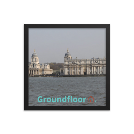 Riverside Beauty Framed photo paper poster with Groundfloor with House Logo