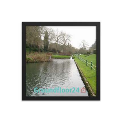 Lakeside Beauty Framed photo paper poster with Groundfloor24 with House Logo