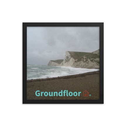 Waves and Sand Framed photo paper poster with Groundfloor with House Logo