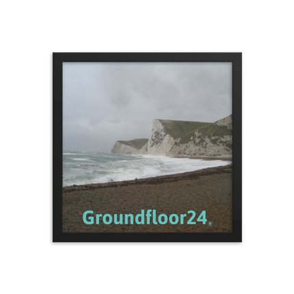 Waves and Sand Framed photo paper poster with Groundfloor24 without House Logo