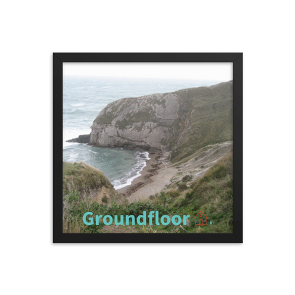 Sea & Hills Framed photo paper poster with Groundfloor with House Logo
