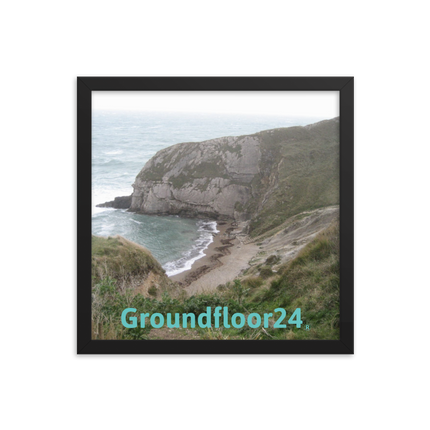 Sea & Hills Framed photo paper poster with Groundfloor24 without House Logo