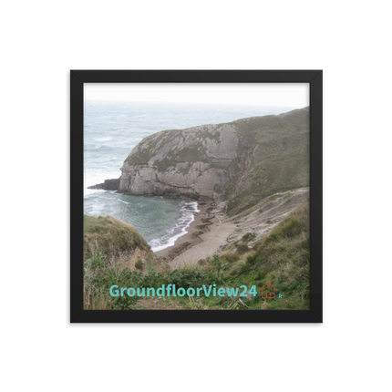 Sea & Hills Framed photo paper poster with groundfloorview24 with House Logo
