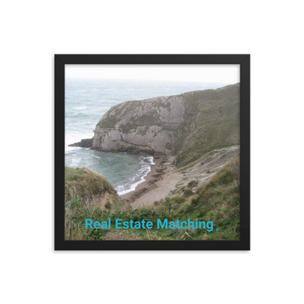 Sea & Hills Framed photo paper poster with realestatematching without key Logo