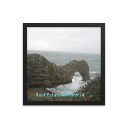 Coastal Escape Framed photo paper poster with realestatepartner24 with house Logo