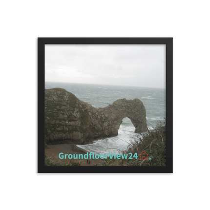 Coastal Escape Framed photo paper poster with groundfloorview24 with House Logo