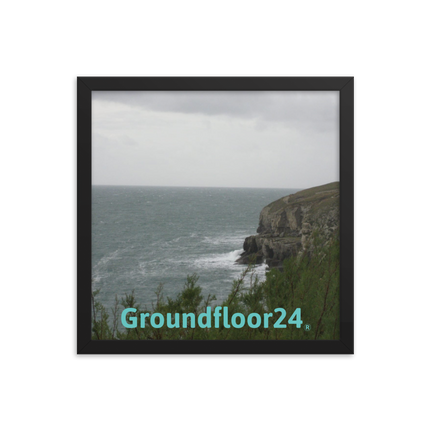 Seaside Serenity Framed photo paper poster with Groundfloor24 without House Logo