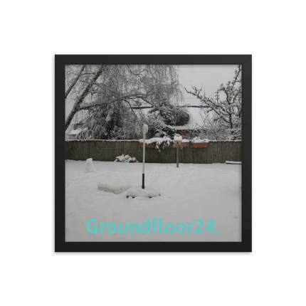 Winter Wonderland Framed photo paper poster with Groundfloor24 without House Logo