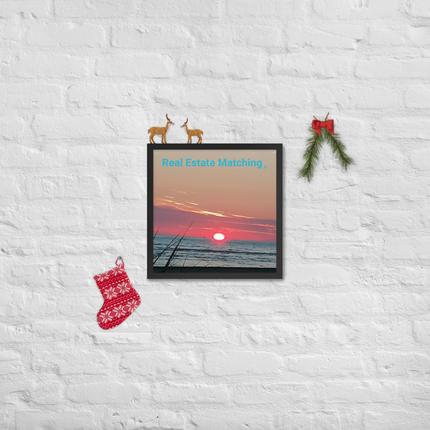Beutiful Framed photo paper poster with Real Estate Matching Logo