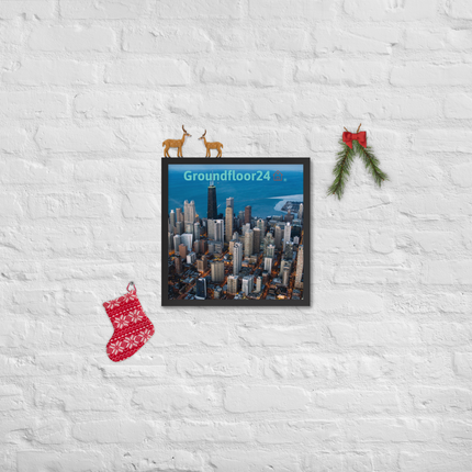 Beutiful Sinari Framed photo paper poster with Groundfloor24 Logo