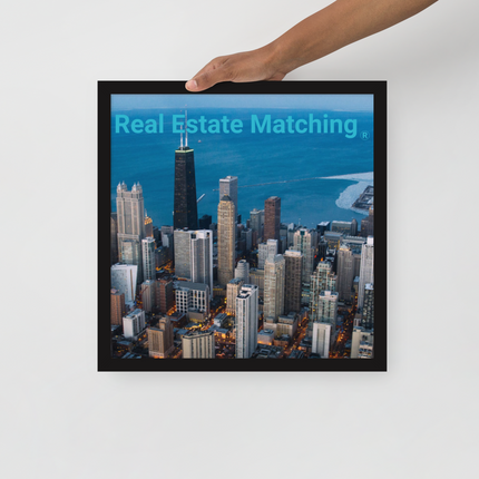 Beutiful Sinari Framed photo paper poster with Real Estate Matching Logo