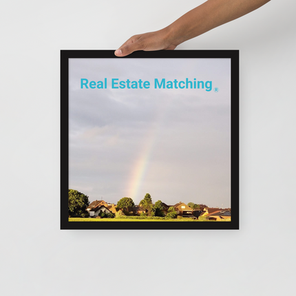 The Rainbow Sinari Framed photo paper poster with Real Estate Matching Logo