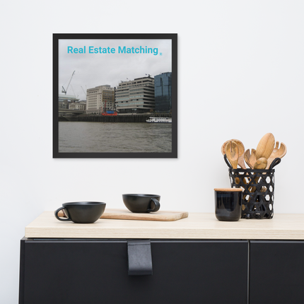 Beautiful Place Framed photo paper poster with Real Estate Matching Logo