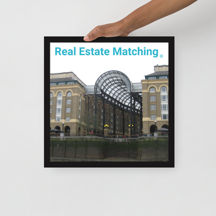 Hay's Galleria Framed photo paper poster with Real Estate Matching Logo