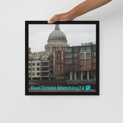 St. Paul's Cathedral Framed photo paper poster with Real Estate Matching24 Logo
