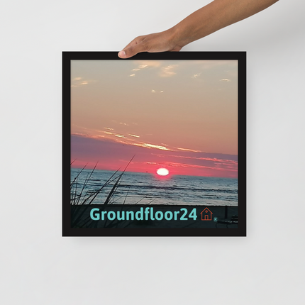 Beutiful Framed photo paper poster with Groundfloor24 Logo