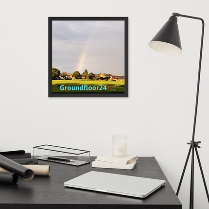 The Rainbow Sinari Framed photo paper poster with Groundfloor24 Logo