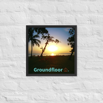 Beautiful Sea View Framed photo paper poster with Groundfloor with House Logo