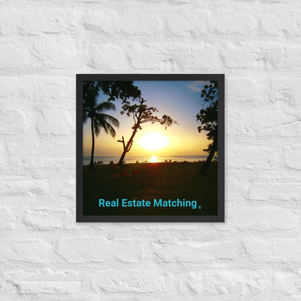 Beautiful Sea View Framed photo paper poster with realestatematching without key Logo
