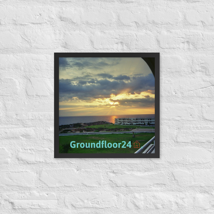 Natural View Framed photo paper poster with Groundfloor24 with House Logo