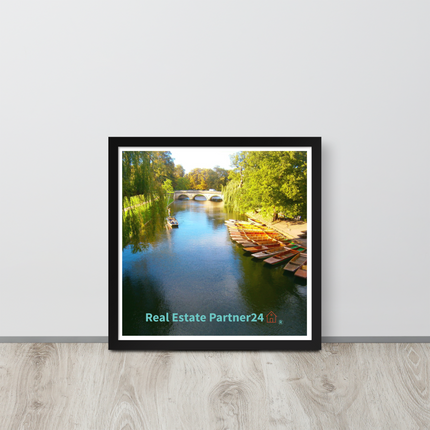 Beautiful Nature Framed photo paper poster with realestatepartner24 with house Logo