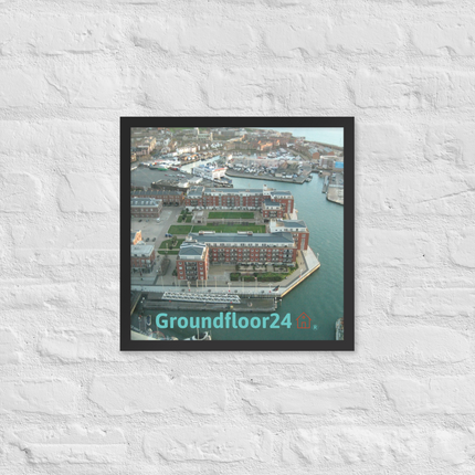Nice City Framed photo paper poster with Groundfloor24 with House Logo