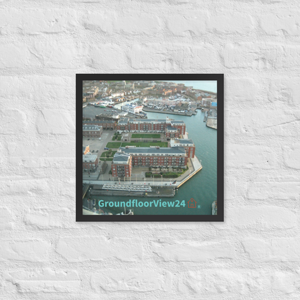 Nice City Framed photo paper poster with groundfloorview24 with House Logo