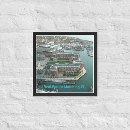 Nice City Framed photo paper poster with realestatematching with key Logo