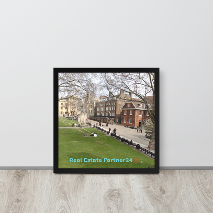 Beautiful Park Framed photo paper poster with realestatepartner24 with house Logo