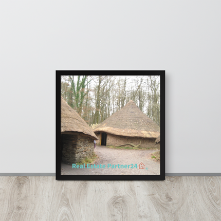 Village Charm Framed photo paper poster with realestatepartner24 with house Logo