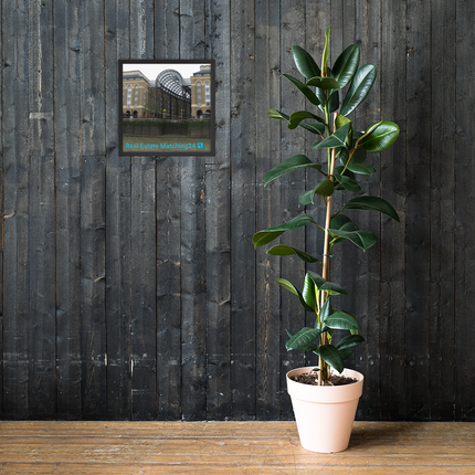 Hay's Galleria Framed photo paper poster with Real Estate Matching24 Logo