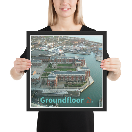 Nice City Framed photo paper poster with Groundfloor with House Logo