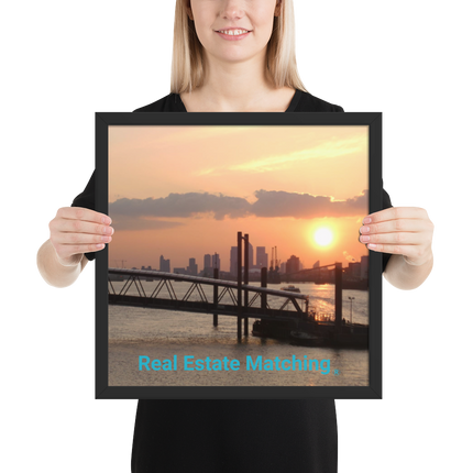 Evening Glow Framed photo paper poster with realestatematching without key Logo