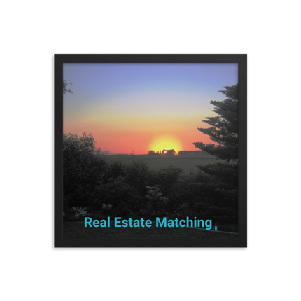 Beautiful Sunset Sinari Framed photo paper poster with realestatematching without key Logo