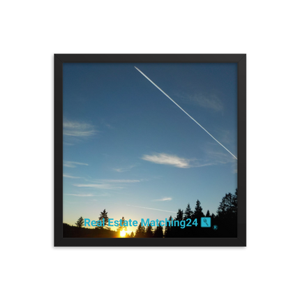 Attractive Sinari Framed photo paper poster with realestatematching24 with key Logo