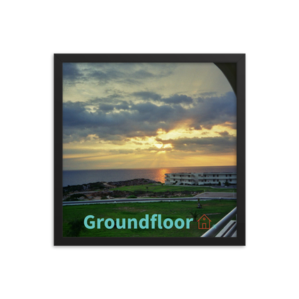 Natural View Framed photo paper poster with Groundfloor with House Logo