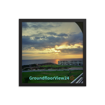 Natural View Framed photo paper poster with groundfloorview24 with House Logo