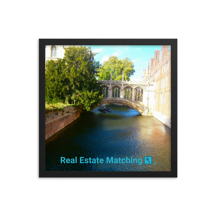Beautiful Canel Framed photo paper poster with realestatematching with key Logo