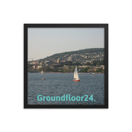 Beautiful River & Hills Sinari Framed photo paper poster with Groundfloor24 without House Logo