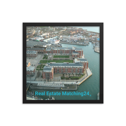 Nice City Framed photo paper poster with realestatematching24 without key Logo