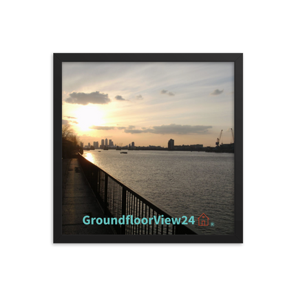 Awesome River View Framed photo paper poster with groundfloorview24 with House Logo
