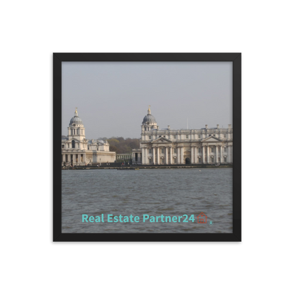 Riverside Beauty Framed photo paper poster with realestatepartner24 with house Logo