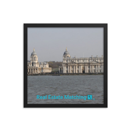 Riverside Beauty Framed photo paper poster with realestatematching with key Logo