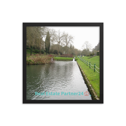 Lakeside Beauty Framed photo paper poster with realestatepartner24 with house Logo
