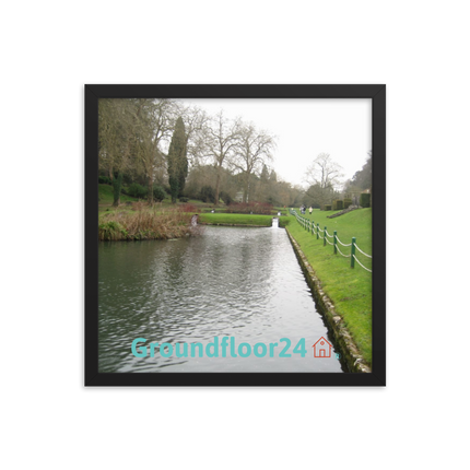 Lakeside Beauty Framed photo paper poster with Groundfloor24 with House Logo