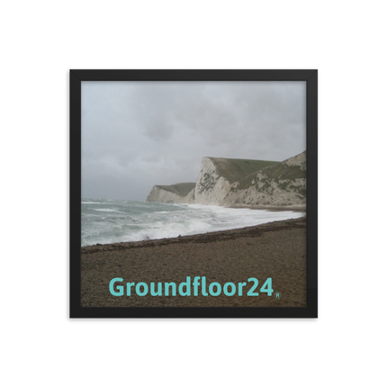 Waves and Sand Framed photo paper poster with Groundfloor24 without House Logo