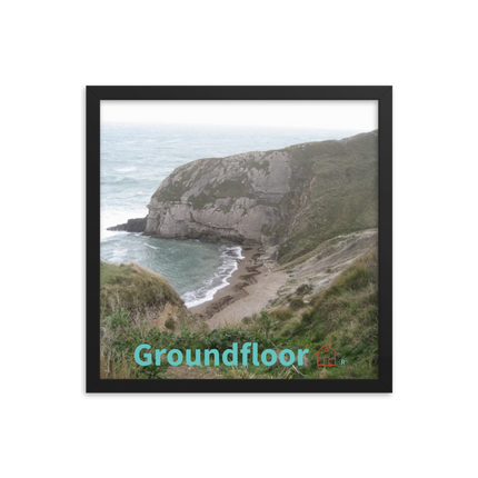 Sea & Hills Framed photo paper poster with Groundfloor with House Logo