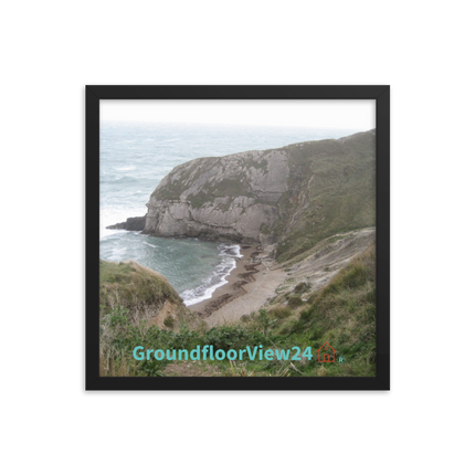 Sea & Hills Framed photo paper poster with groundfloorview24 with House Logo