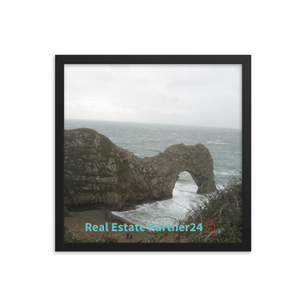 Coastal Escape Framed photo paper poster with realestatepartner24 with house Logo